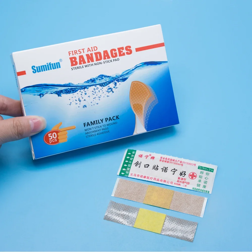 50pcs/box Band Aid Flexible Fabric Adhesive Bandages For Minor Wound Care Waterproof Breathable Bandage Adhesive
50pcs/box Band Aid Flexible Fabric Adhesive Bandages For Minor Wound Care Waterproof Breathable Bandage Adhesive