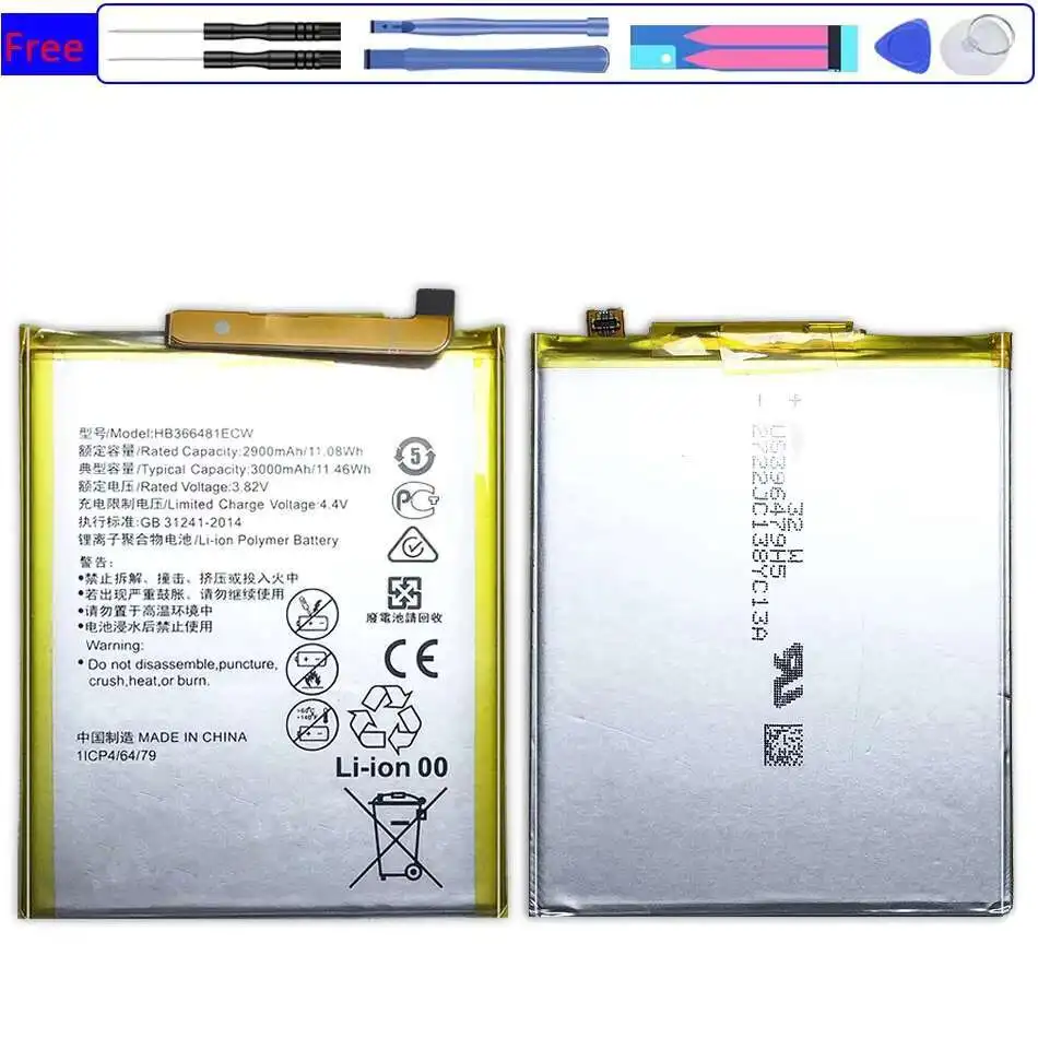 Аккумулятор мобильного телефона HB366481ECW 2900 мАч для Huawei Ascend P9 Lite P8Lite 2017 P20Lite P10Lite для Honor 8 Lite 5C G9 Y6 II
Аккумулятор мобильного телефона HB366481ECW 2900 мАч для Huawei Ascend P9 Lite P8Lite 2017 P20Lite P10Lite для Honor 8 Lite 5C G9 Y6 II