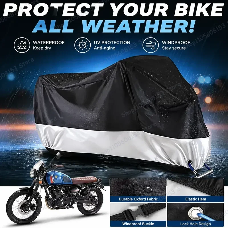 For LINGZHI Ares 250 For Motorcycle Cover Waterproof Dustproof UV Resistant All Weather Bike Cover Outdoor Indoor Scooter
For LINGZHI Ares 250 For Motorcycle Cover Waterproof Dustproof UV Resistant All Weather Bike Cover Outdoor Indoor Scooter