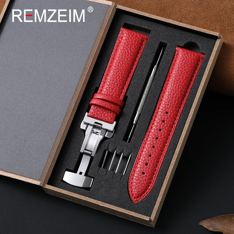 Women's and Men's Leather Watch Belt 18/20/22mm Watchtband Accessories with Butterfly Buckle Soft Watch Straps with Tool
Women's and Men's Leather Watch Belt 18/20/22mm Watchtband Accessories with Butterfly Buckle Soft Watch Straps with Tool