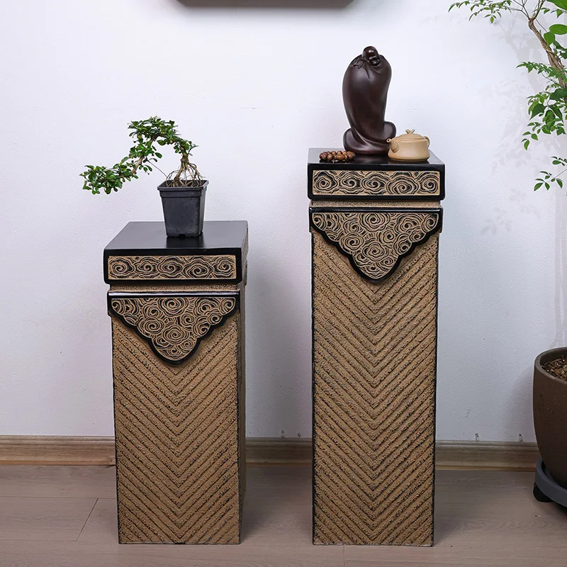 Zen antique auspicious cloud display column floor ornament bolt horse column home furnishing living room entranc
Zen antique auspicious cloud display column floor ornament bolt horse column home furnishing living room entranc