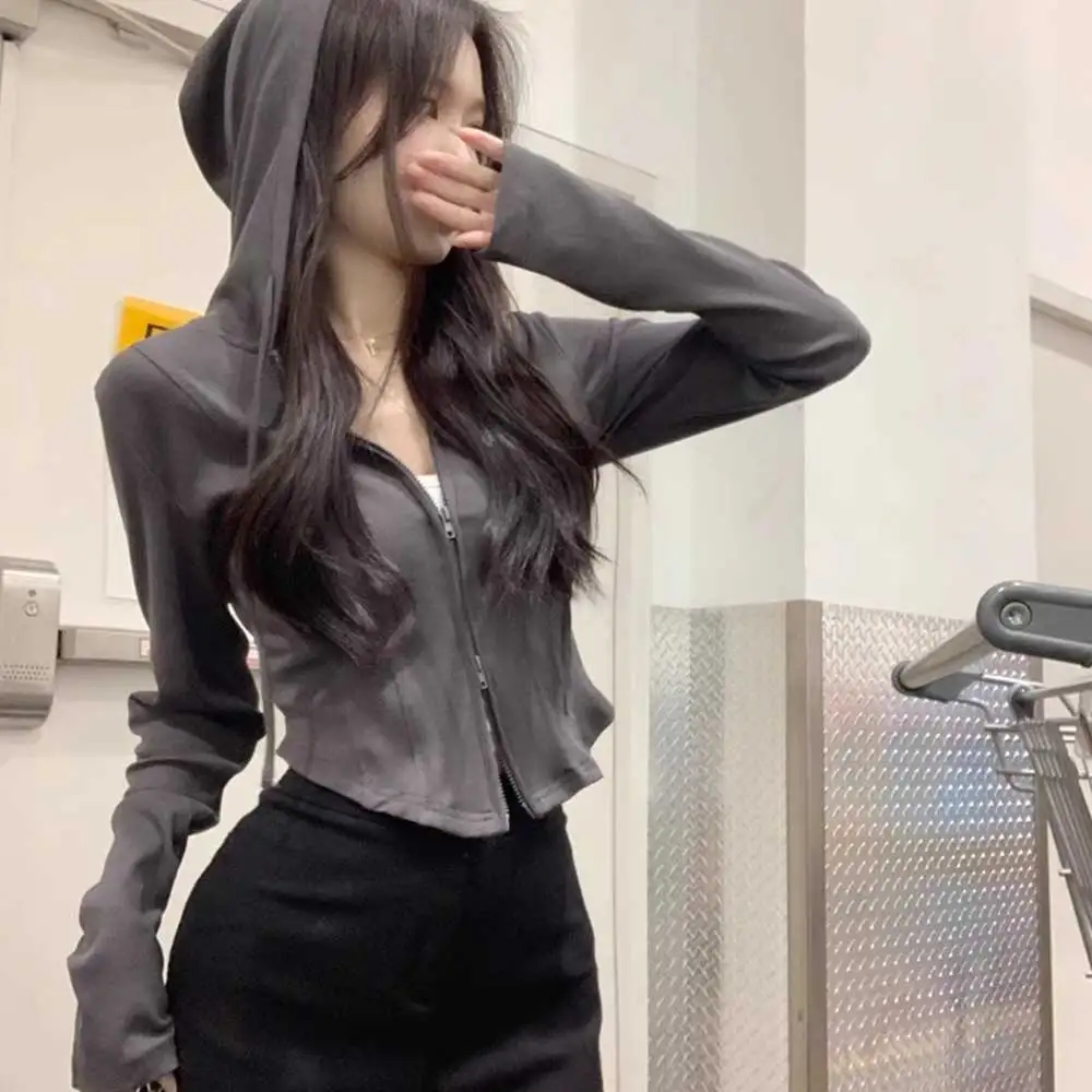 Hooded Coat New Fall Women's Long-sleeved Double Zipper Top Fishbone Slim Short Casual Cardigan CLOTHING
Hooded Coat New Fall Women's Long-sleeved Double Zipper Top Fishbone Slim Short Casual Cardigan CLOTHING