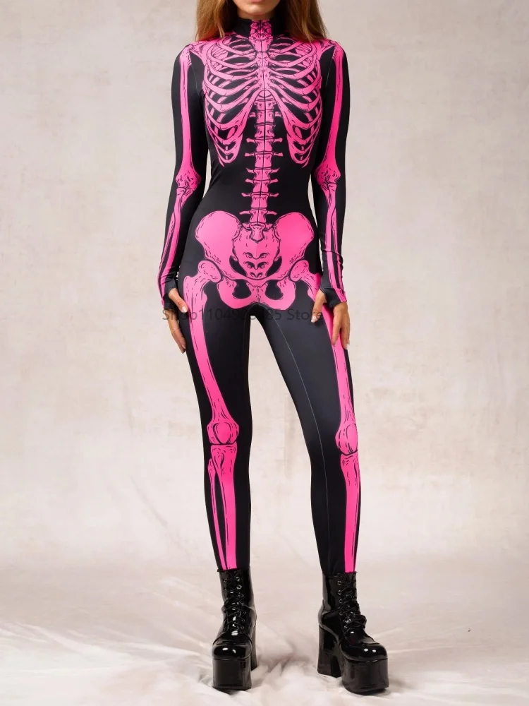 Pink Skeleton Halloween Scary Cosplay Sexy women Devil Vampire Jumpsuit Party Carnival Scary Costume Day Of The Dead 2025
Pink Skeleton Halloween Scary Cosplay Sexy women Devil Vampire Jumpsuit Party Carnival Scary Costume Day Of The Dead 2025