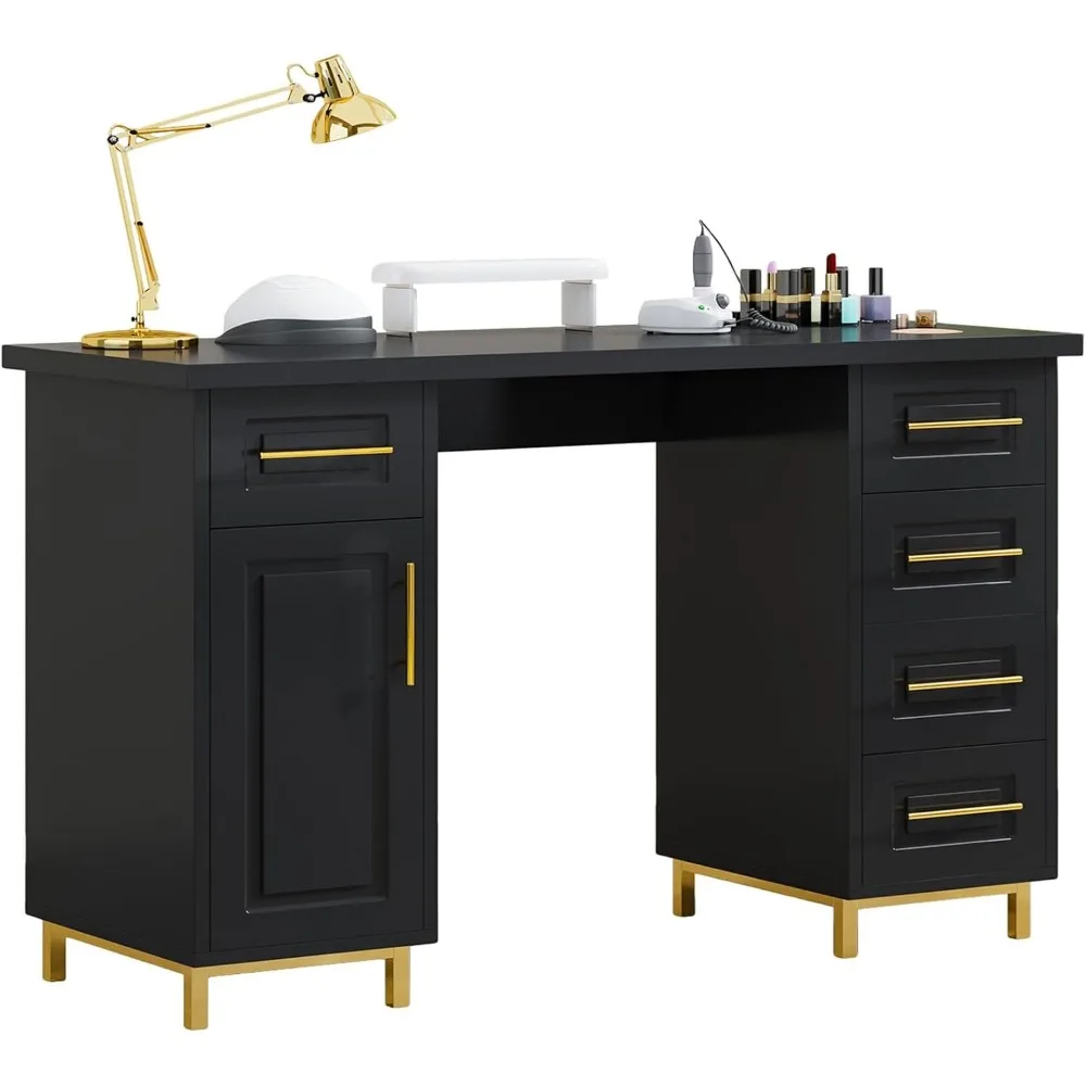 Nail Tech Desk with Drawers, 43 Inch Manicure Table with Storage for Nail Tech, Nail Makeup Beauty Salon Table with 5 Drawers
Nail Tech Desk with Drawers, 43 Inch Manicure Table with Storage for Nail Tech, Nail Makeup Beauty Salon Table with 5 Drawers