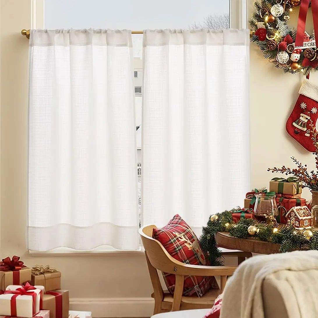 jinchan Kitchen Curtains Textured Short Tier Curtains Modern Farmhouse Cafe Style Window Panels for Bathroom Laundry Room Light
jinchan Kitchen Curtains Textured Short Tier Curtains Modern Farmhouse Cafe Style Window Panels for Bathroom Laundry Room Light