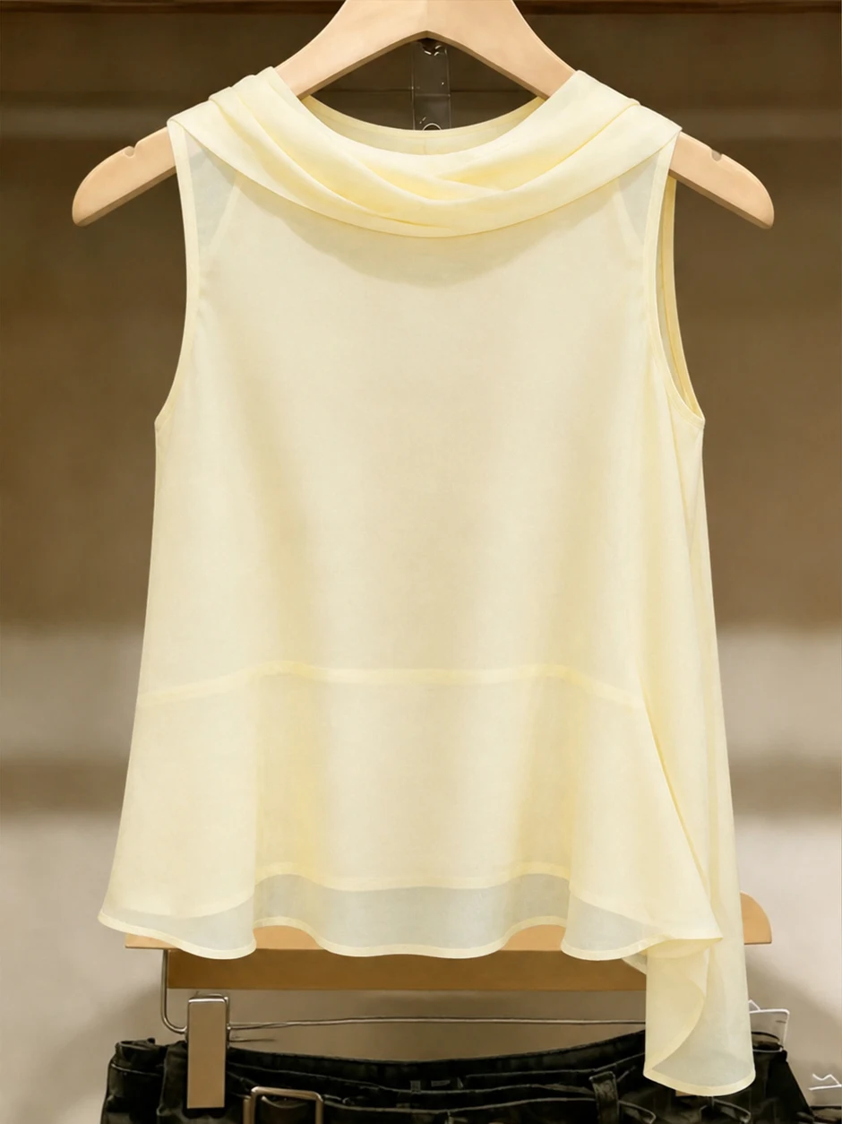 Gentle Breeze Sash Sleeveless Vest Commute Fashion Top Ageless Hoodie Small Shirt Korean Style Straight Cut Silken Upperwear
Gentle Breeze Sash Sleeveless Vest Commute Fashion Top Ageless Hoodie Small Shirt Korean Style Straight Cut Silken Upperwear