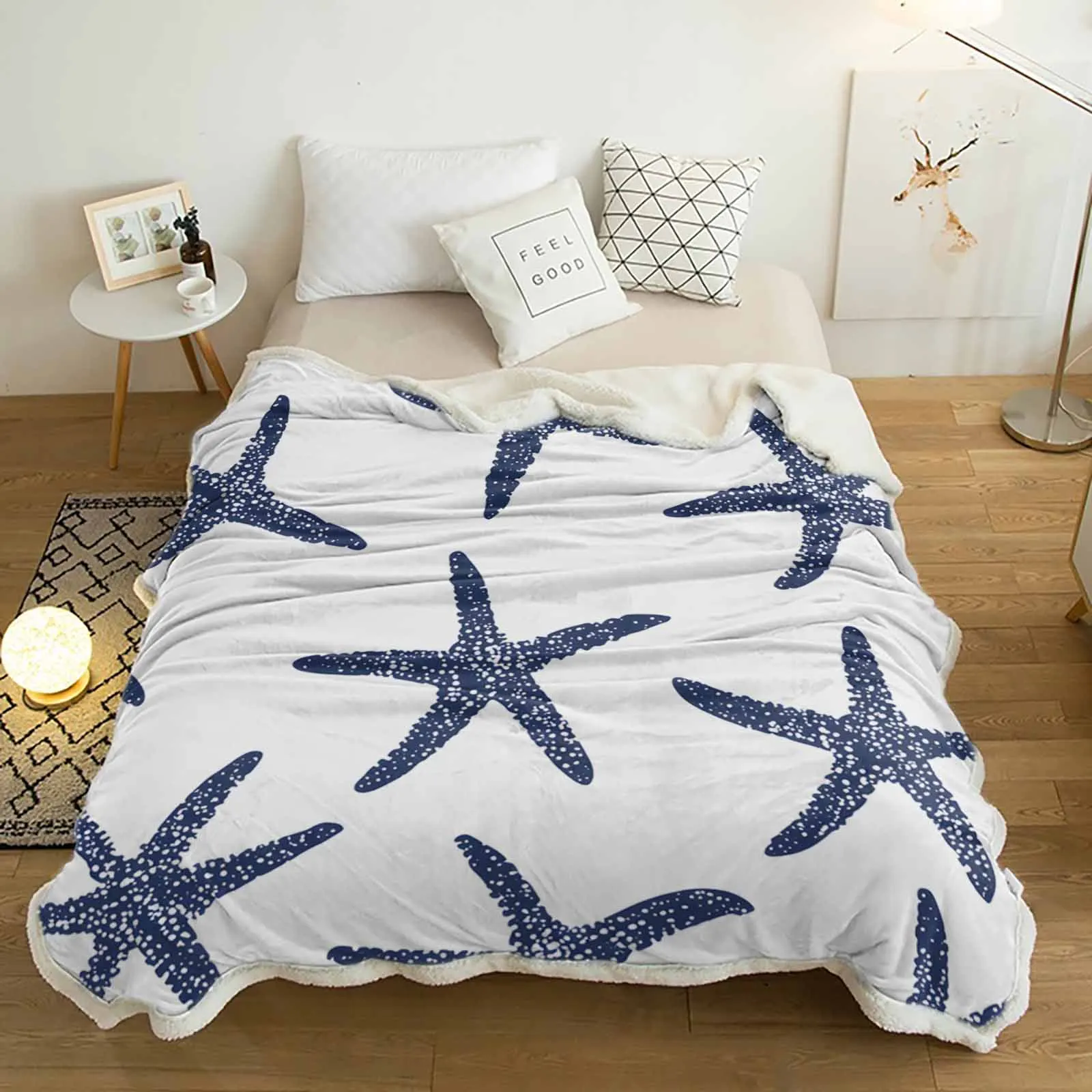 Minimalist Ocean Starfish Cashmere Blanket Warm Winter Soft Throw Blankets for Beds Sofa Wool Blanket Bedspread
Minimalist Ocean Starfish Cashmere Blanket Warm Winter Soft Throw Blankets for Beds Sofa Wool Blanket Bedspread