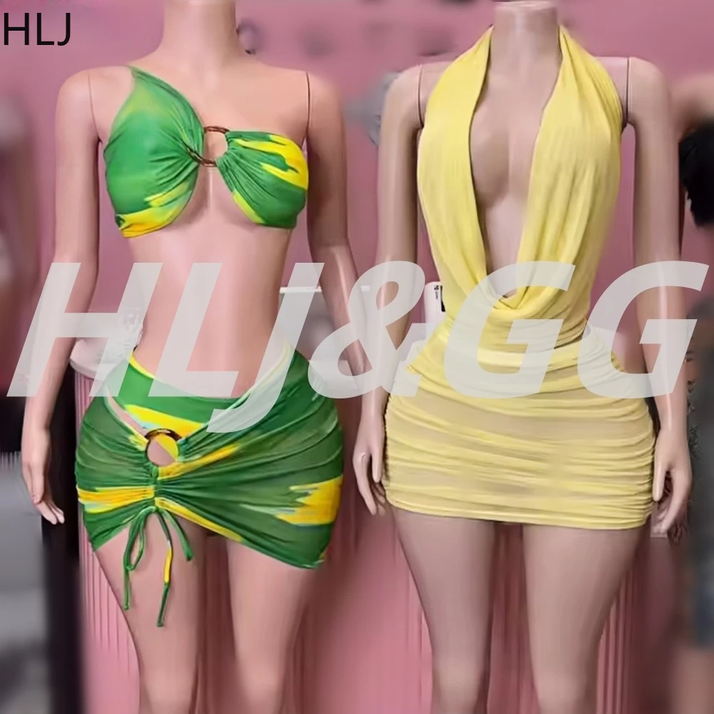 HLJ Sexy Mesh See Though Ruched Two Piece Sets Women Halter Sleevleess Backless Slim Crop Top And Mini Skirts Outfits Streetwear
HLJ Sexy Mesh See Though Ruched Two Piece Sets Women Halter Sleevleess Backless Slim Crop Top And Mini Skirts Outfits Streetwear