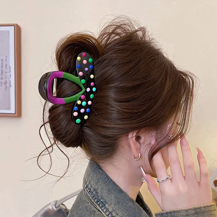New!Adorable Bow Embellished Grab Clip for Girls Fashionable Temperament,Perfect for Back Head Styling,Advanced Shark ClipDesign
New!Adorable Bow Embellished Grab Clip for Girls Fashionable Temperament,Perfect for Back Head Styling,Advanced Shark ClipDesign