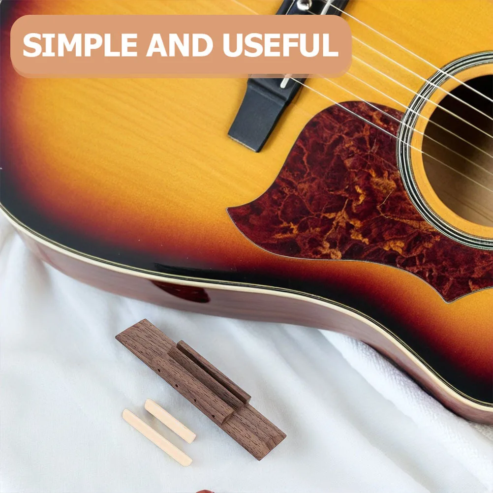 1 Set 4-String Ukulele Bridge Nut Saddle Replacement Smooth Wooden Accessory For Acoustic Ukulele Repair Luthier Tool Instrument