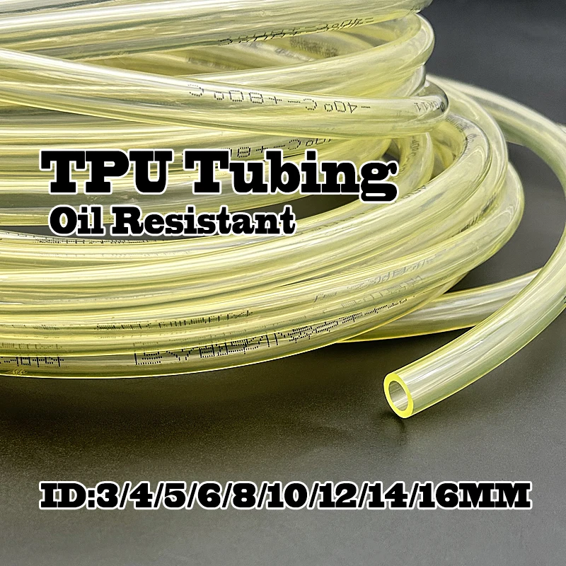TPU Oil Resistant Flexible Hose ID 3mm~16mm High-Durability Resin Tubing Chemical-Resistant for Industrial Fluid Transportation
TPU Oil Resistant Flexible Hose ID 3mm~16mm High-Durability Resin Tubing Chemical-Resistant for Industrial Fluid Transportation