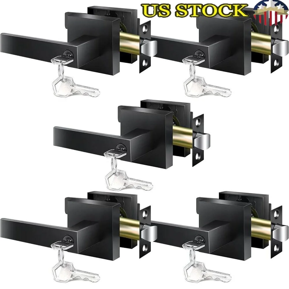 Interior Door Handles Keyed Alike Lock Set Reversible Lever Black Door Knobs Easy Install Bedroom Office Use Heavy Duty Zinc
Interior Door Handles Keyed Alike Lock Set Reversible Lever Black Door Knobs Easy Install Bedroom Office Use Heavy Duty Zinc
