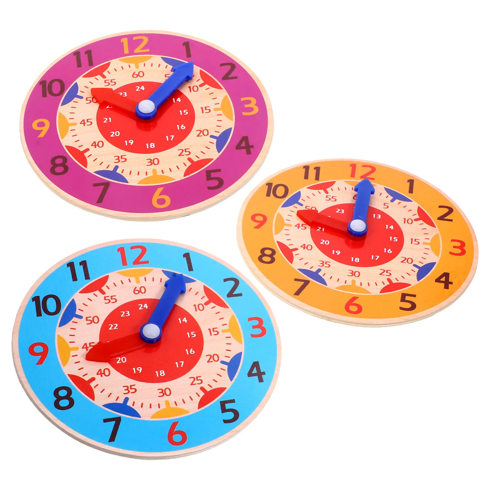 3pcs Kids Clock Toy Educational Cognitive Time Cognition Clock Teaching Aids Number Color Recognition Simulated Model
3pcs Kids Clock Toy Educational Cognitive Time Cognition Clock Teaching Aids Number Color Recognition Simulated Model