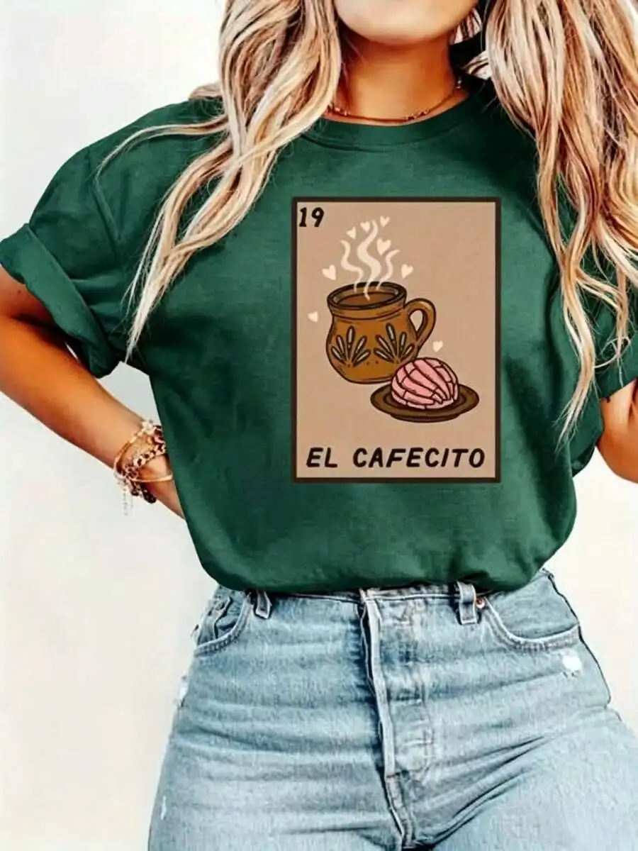 Womens El Cafecito Coffee Graphic T-Shirt Soft Round Neck Short Sleeve Casual Tee
Womens El Cafecito Coffee Graphic T-Shirt Soft Round Neck Short Sleeve Casual Tee
