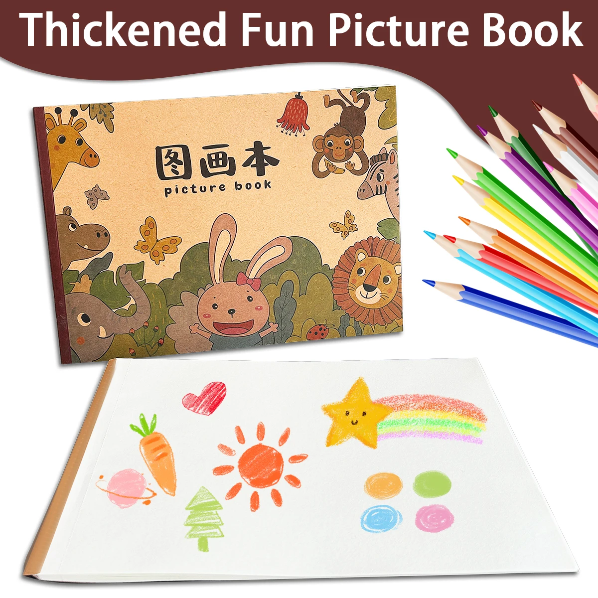 Kids Drawing Book - Thick Paper Blank Sketchbook Children's Doodle Notebook for Art Painting Unleash Imagination
Kids Drawing Book - Thick Paper Blank Sketchbook Children's Doodle Notebook for Art Painting Unleash Imagination
