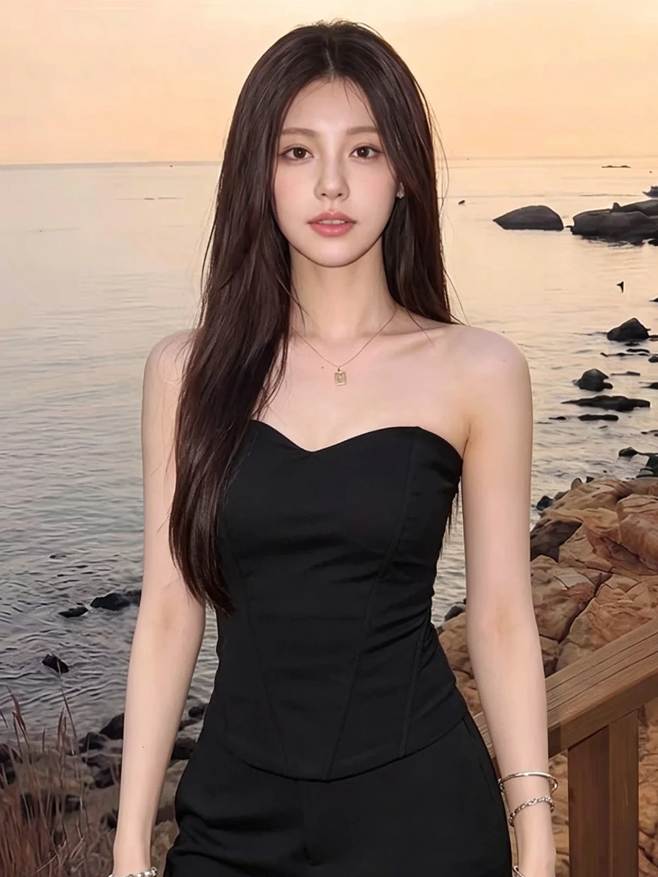 Sexy Fishbone Strapless Bra Top Women's Summer Outerwear V-neck Short Sleeve Inner Wear Polyester Fiber Underwear with Chest Pad
Sexy Fishbone Strapless Bra Top Women's Summer Outerwear V-neck Short Sleeve Inner Wear Polyester Fiber Underwear with Chest Pad