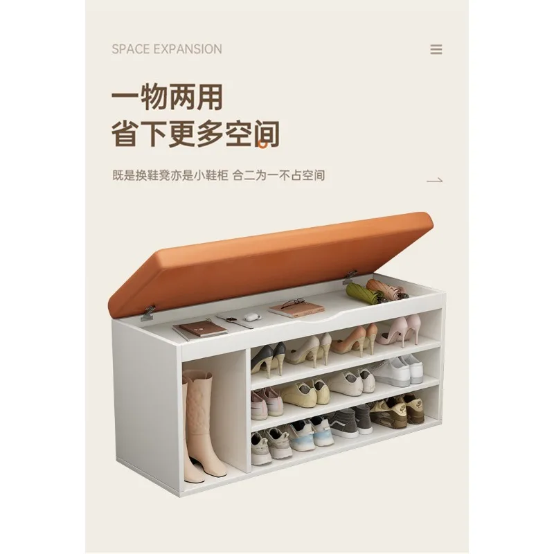 Jin Sen's shoe change stool at the entrance of the house is an integrated shoe rack for household use, a shoe cabinet for sittin
Jin Sen's shoe change stool at the entrance of the house is an integrated shoe rack for household use, a shoe cabinet for sittin