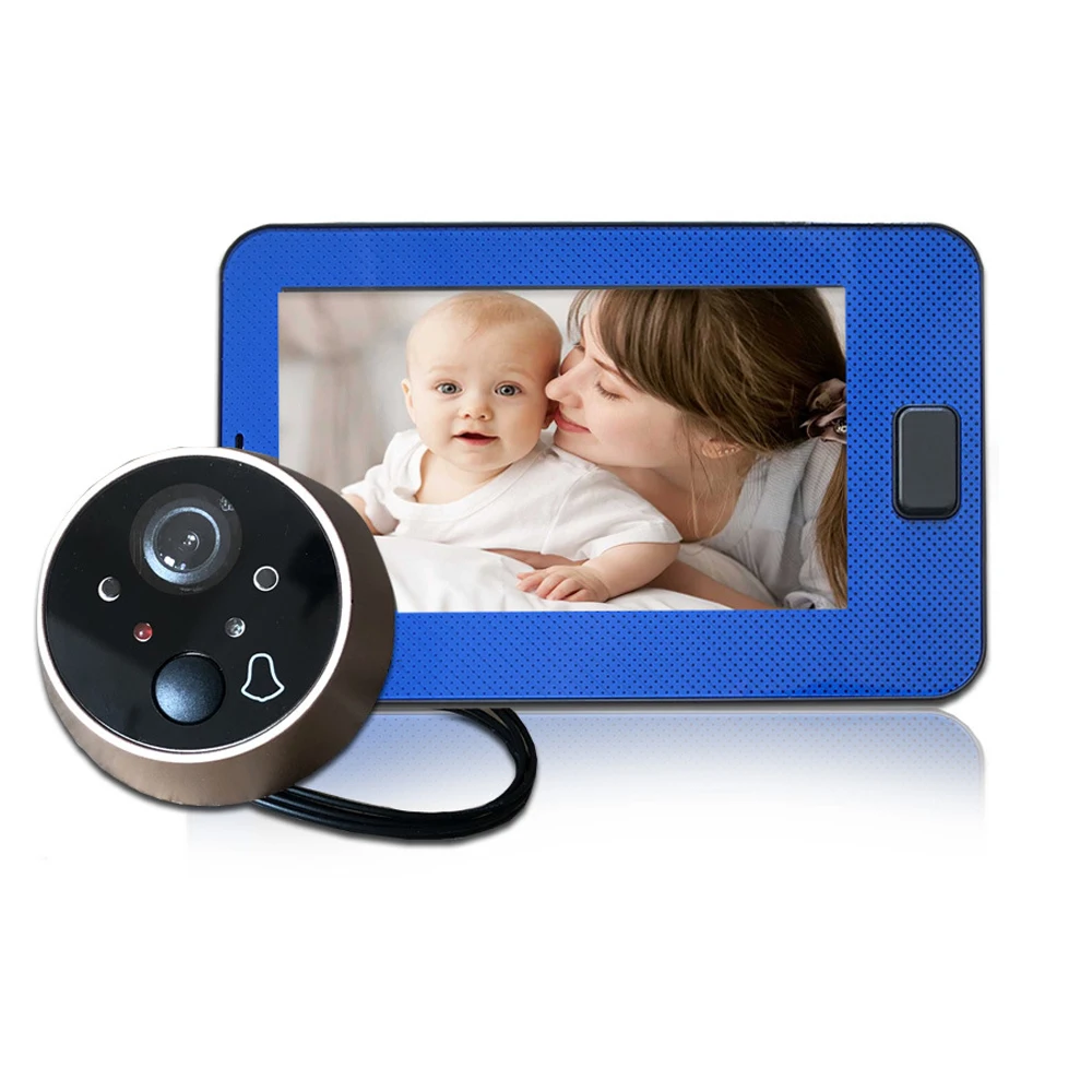Smart Doorbell 4.3 inch LCD Color Screen Digital Doorbell IR Night Door Camera Photo Recording Digital Door Viewer Peephole
Smart Doorbell 4.3 inch LCD Color Screen Digital Doorbell IR Night Door Camera Photo Recording Digital Door Viewer Peephole