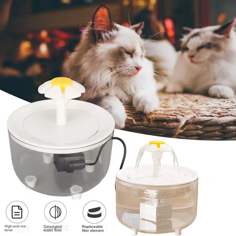 Pet Water Dispenser 1.5/2L Automatic Filter USB Cat Water Fountain Electric Mute Cat Drinker Bowl Recirculate Filtring Drinker
Pet Water Dispenser 1.5/2L Automatic Filter USB Cat Water Fountain Electric Mute Cat Drinker Bowl Recirculate Filtring Drinker