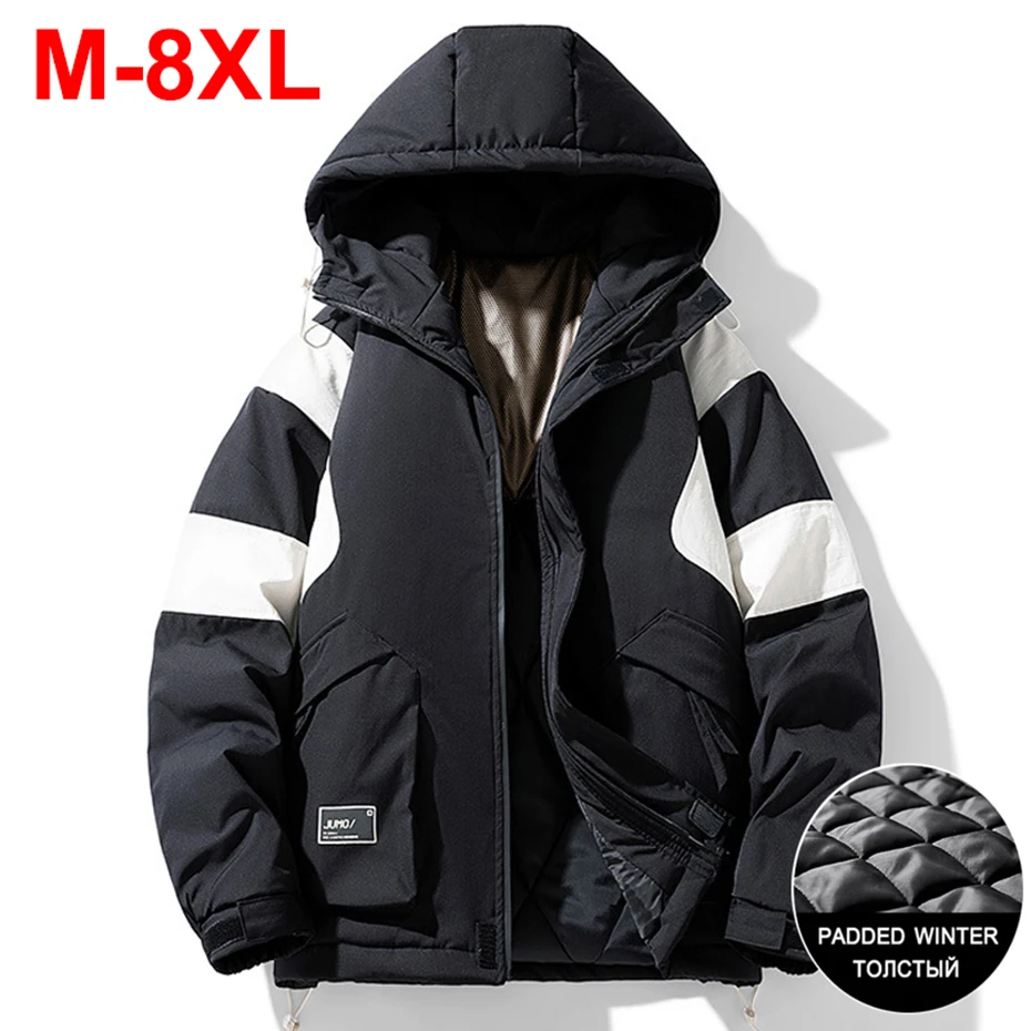 Зимние куртки больших размеров 8XL, мужские утепленные парки с капюшоном, пальто, мужская стеганая куртка большого размера 7XL
Зимние куртки больших размеров 8XL, мужские утепленные парки с капюшоном, пальто, мужская стеганая куртка большого размера 7XL