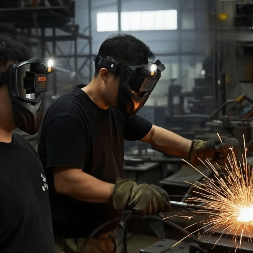 Auto Darkening Auto Darkening Welding Helmet Integrated Type Split Type Welding Mask Adjustable Band Equipped with Headlights
Auto Darkening Auto Darkening Welding Helmet Integrated Type Split Type Welding Mask Adjustable Band Equipped with Headlights