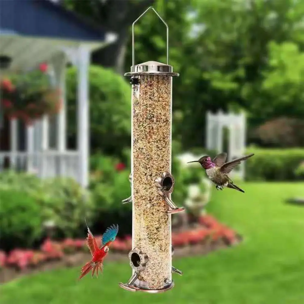 Feeding Container Metal Bird Feeder Waterproof Automatic Bird Food Dispenser Large Capacity Transparent Bird Feeding Bowl Garden
Feeding Container Metal Bird Feeder Waterproof Automatic Bird Food Dispenser Large Capacity Transparent Bird Feeding Bowl Garden