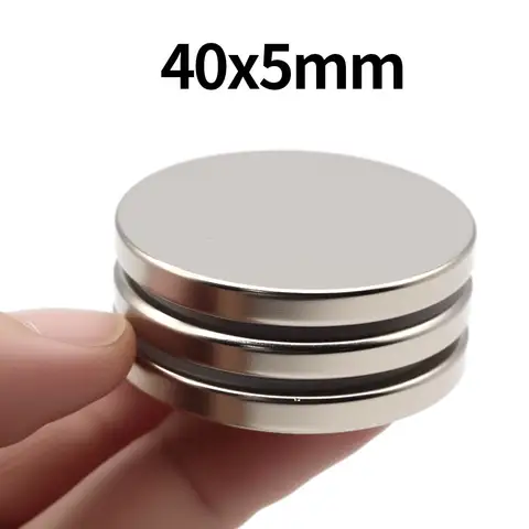 Aimant néodyme Super fort 40x5mm N35 NdfeB imanes magnétiques permanents ronds aimants puissants pour réfrigérateur