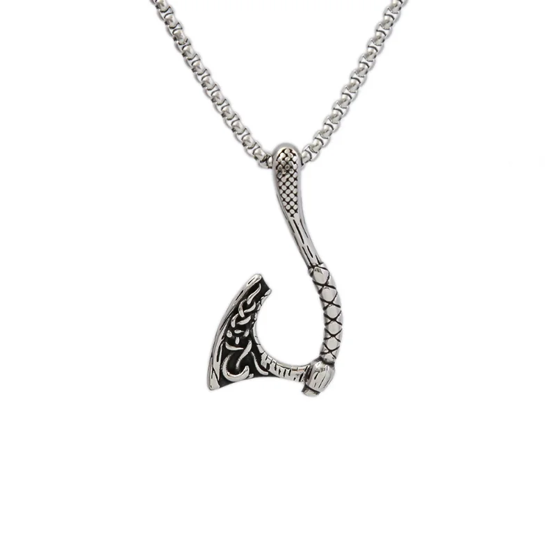 Long handled axe titanium steel men's trendy pendant stainless steel retro necklace Viking lucky axe
Long handled axe titanium steel men's trendy pendant stainless steel retro necklace Viking lucky axe