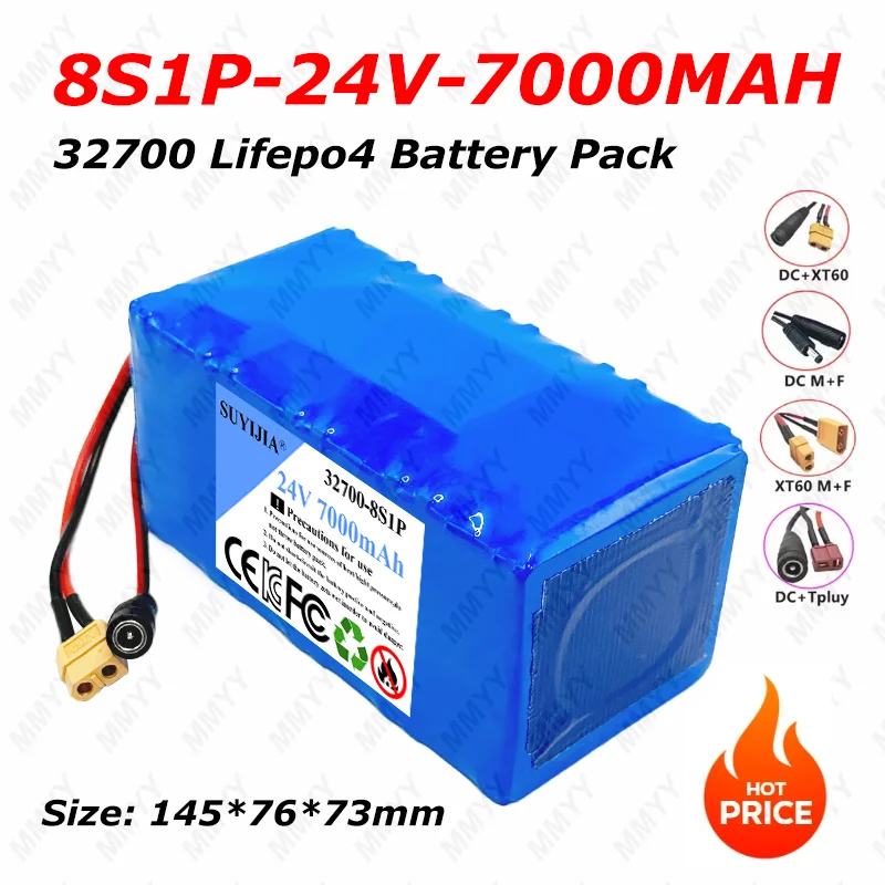 24V 32700 LiFePO4 7000mAh Rechargeable Battery Pack Built-in 20A BMS for Electric Boat RV UPS Lawn Mower Wheelchair Toy
24V 32700 LiFePO4 7000mAh Rechargeable Battery Pack Built-in 20A BMS for Electric Boat RV UPS Lawn Mower Wheelchair Toy