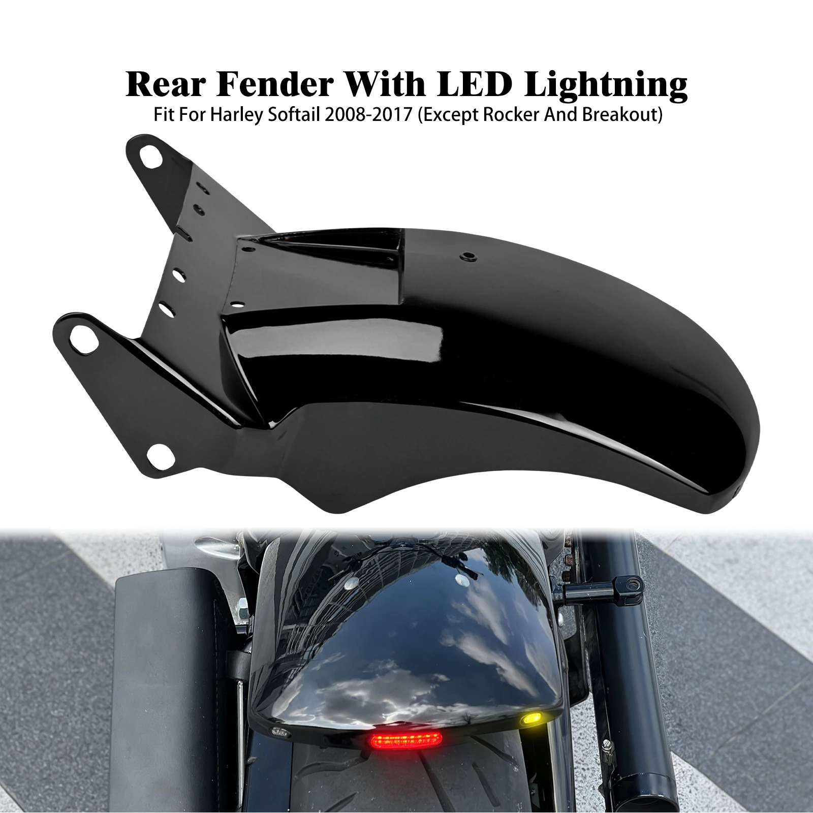 For Harley Softail Fat Boy Street Bob Standard Slim Heritage FXLR 08-17 Motorcycle Rear Short Fender Splash Guard Mudguard Cover
For Harley Softail Fat Boy Street Bob Standard Slim Heritage FXLR 08-17 Motorcycle Rear Short Fender Splash Guard Mudguard Cover
