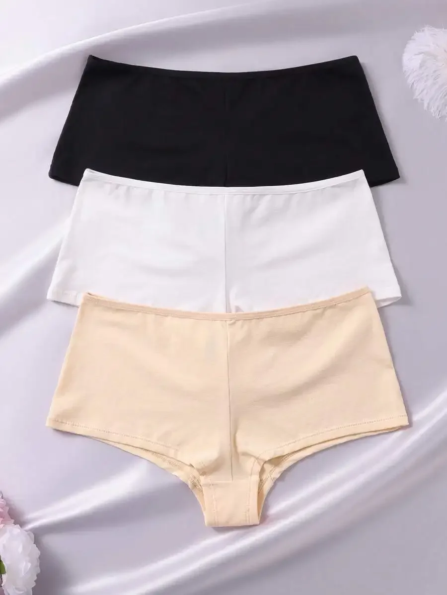 3pcs Women Solid Color Comfortable Briefs Casual Underwear
3pcs Women Solid Color Comfortable Briefs Casual Underwear
