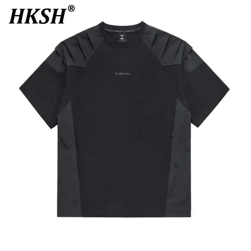 HKSH Весна Лето Новые мужские плиссированные футболки с короткими рукавами Тяжелые лоскутные футболки с короткими рукавами Темные нишевые дизайнерские топы HK4442
HKSH Весна Лето Новые мужские плиссированные футболки с короткими рукавами Тяжелые лоскутные футболки с короткими рукавами Темные нишевые дизайнерские топы HK4442