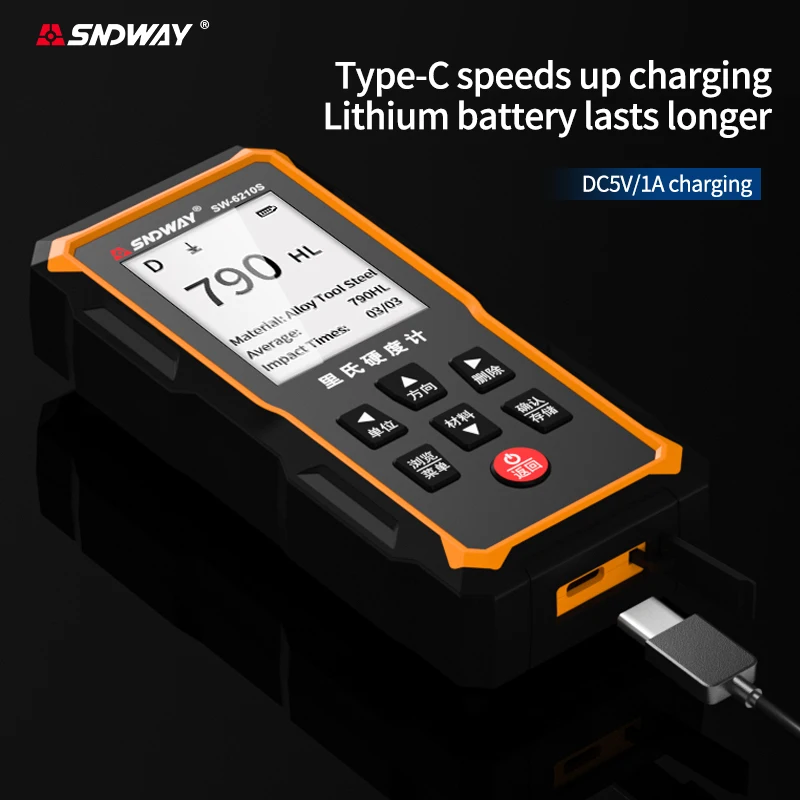 SNDWAY Hardness Tester SW-6210S 170~960HLD HL HB HR(ABC) HV HS Multidirectional Metal Gold Stainless Steel Durometer Metro Tools
SNDWAY Hardness Tester SW-6210S 170~960HLD HL HB HR(ABC) HV HS Multidirectional Metal Gold Stainless Steel Durometer Metro Tools