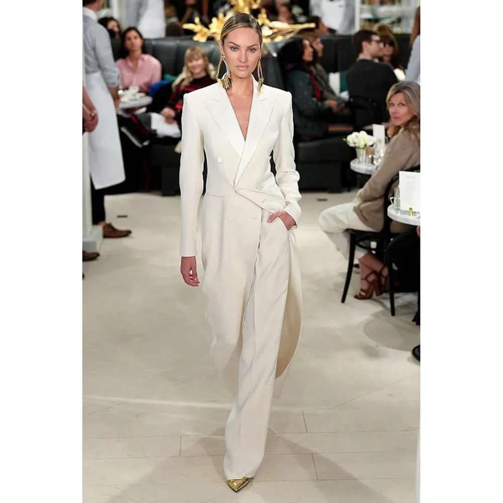 Beige Double Breasted Long Women Suits Peak Lapel Chic Prom Business Wedding Outfits 2 Piece Jacket Pants Luxury Outfits Blazer
Beige Double Breasted Long Women Suits Peak Lapel Chic Prom Business Wedding Outfits 2 Piece Jacket Pants Luxury Outfits Blazer