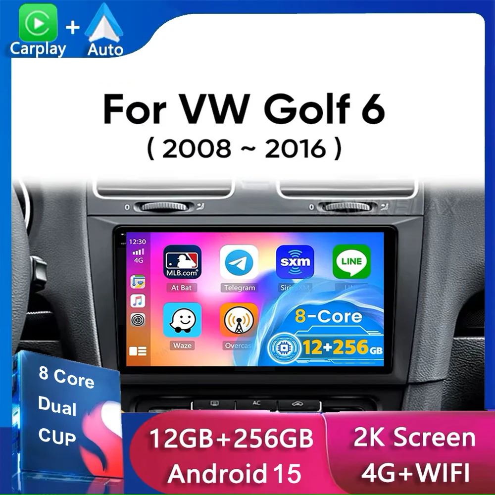 Android 15 CarPlay Auto Car Radio For Volkswagen VW Golf 6 2008-2016 Navigation Multimedia Player GPS 2 din Autoradio WiFi+4G
Android 15 CarPlay Auto Car Radio For Volkswagen VW Golf 6 2008-2016 Navigation Multimedia Player GPS 2 din Autoradio WiFi+4G