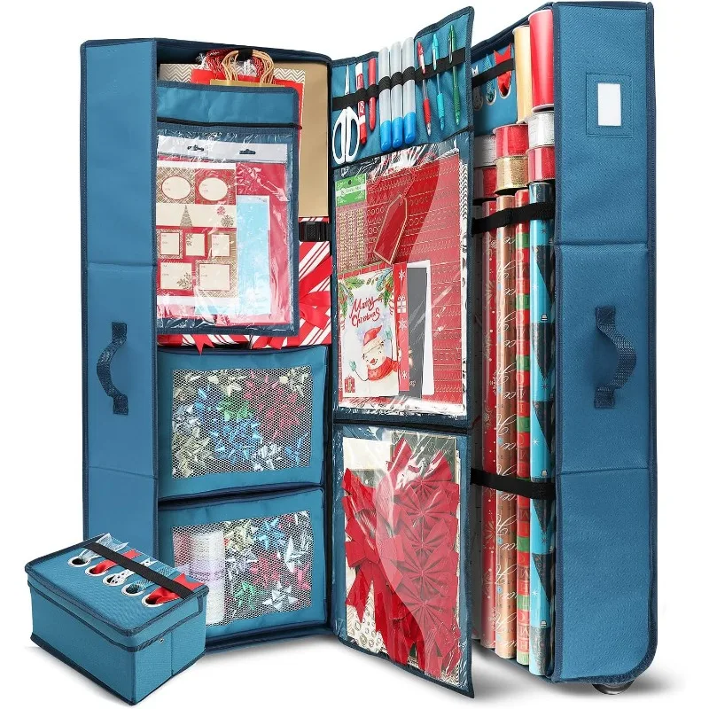 Holiday Storage with Christmas Bins and Ribbon Organizer - Fade Resistant Wrapping Paper Containers with Wheels
Holiday Storage with Christmas Bins and Ribbon Organizer - Fade Resistant Wrapping Paper Containers with Wheels