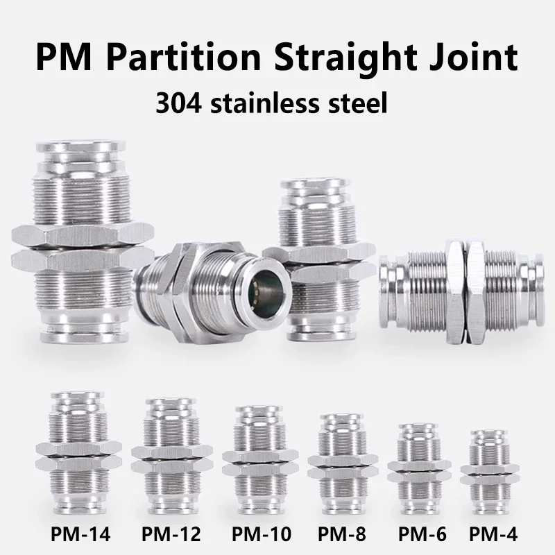 10PCS 304 Stainless Steel Pneumatic Quick Connector, PM Type Air Hose Push Fit Fitting 4-16mm Fast Coupling for Pneumatic Pipe
10PCS 304 Stainless Steel Pneumatic Quick Connector, PM Type Air Hose Push Fit Fitting 4-16mm Fast Coupling for Pneumatic Pipe