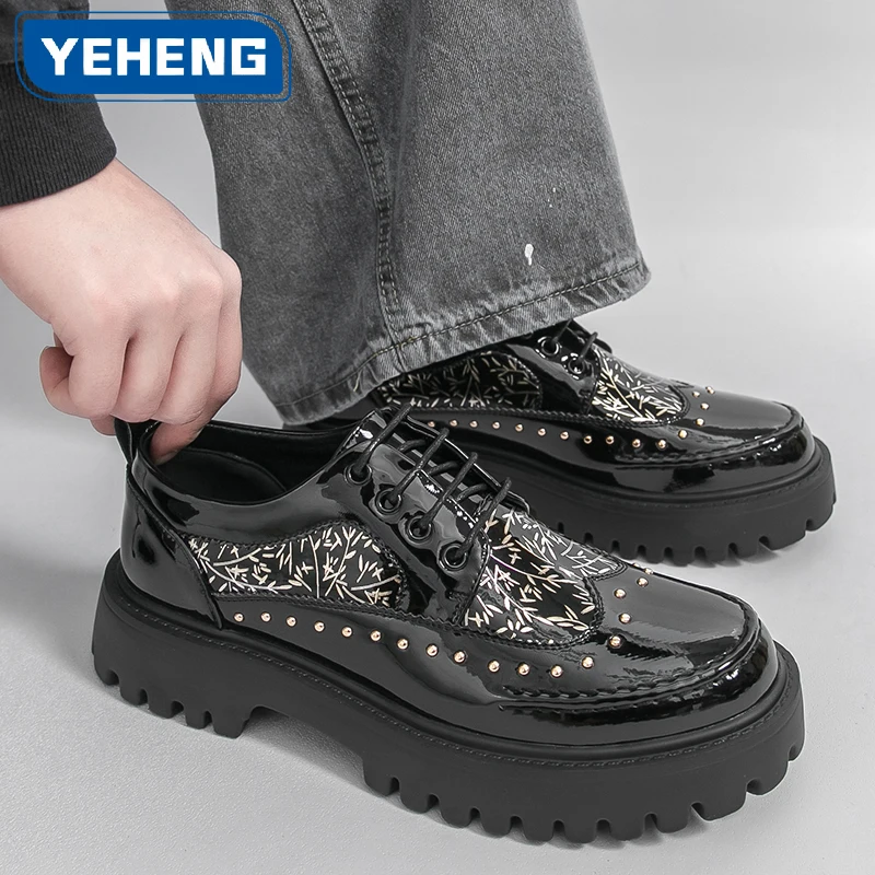 Brand Designer Casual Platform Men Derby Shoes Men Lace-up Slip-resistant Durable Business-friendly Versatile Fashion Men Shoes
Brand Designer Casual Platform Men Derby Shoes Men Lace-up Slip-resistant Durable Business-friendly Versatile Fashion Men Shoes