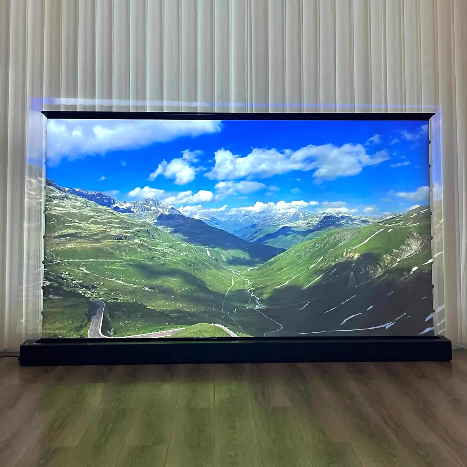 Электрический напольный проекционный экран с подъемным механизмом, 4K/8K, ALR, с натяжкой, моторизованный, 150 дюймов, 16:9, для проекторов с большим проекционным расстоянием
Электрический напольный проекционный экран с подъемным механизмом, 4K/8K, ALR, с натяжкой, моторизованный, 150 дюймов, 16:9, для проекторов с большим проекционным расстоянием