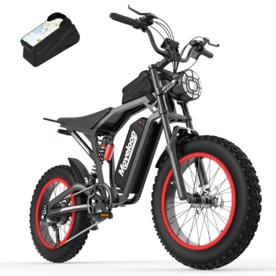 Electric Bike for Adults: 1500W Peak Motor, 31MPH, 48V 15.6AH Battery, 20 x 4.0 Fat Tire, 30-70 Miles Range, Full Suspension, 7
Electric Bike for Adults: 1500W Peak Motor, 31MPH, 48V 15.6AH Battery, 20 x 4.0 Fat Tire, 30-70 Miles Range, Full Suspension, 7