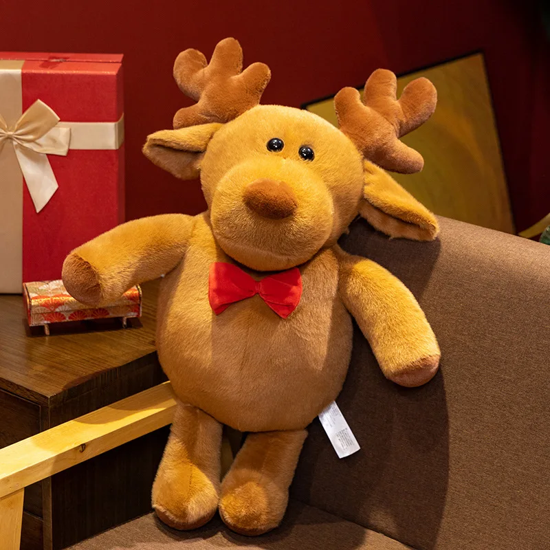 Рождественская коллекция, плюшевая кавайная кукла-олень, красный галстук, коричневая игрушка, праздничные украшения, подушка с животными, мягкий подарок для детей
Рождественская коллекция, плюшевая кавайная кукла-олень, красный галстук, коричневая игрушка, праздничные украшения, подушка с животными, мягкий подарок для детей