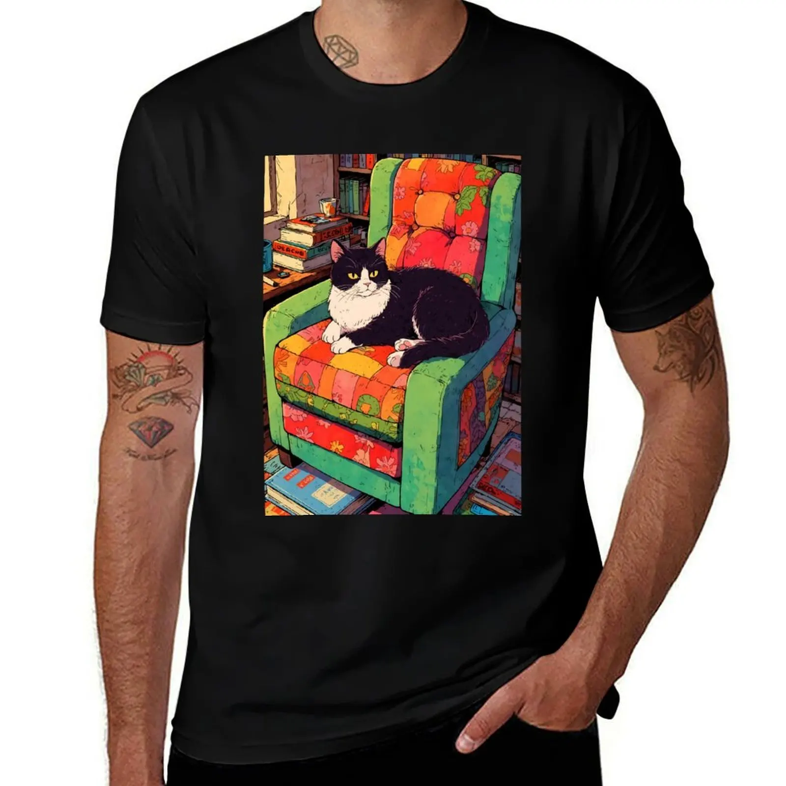 Cozy Cat Reading Nook Design - Peaceful Feline & Books Art T-Shirt cute clothes blue lock mens funny t shirts
Cozy Cat Reading Nook Design - Peaceful Feline & Books Art T-Shirt cute clothes blue lock mens funny t shirts