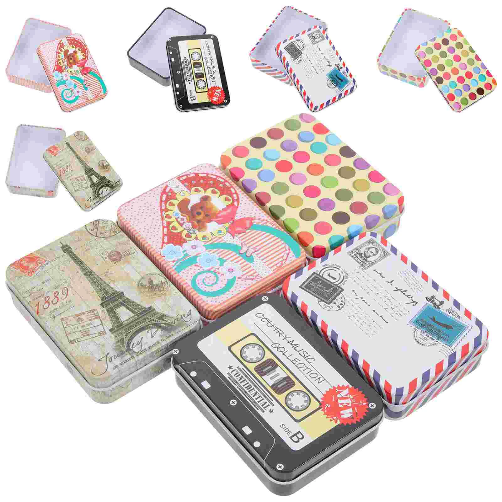 10 Pcs Gift Printed Tinplate Box Cookie Jar Jewelry Cards Storage Boxes Candy Container
10 Pcs Gift Printed Tinplate Box Cookie Jar Jewelry Cards Storage Boxes Candy Container