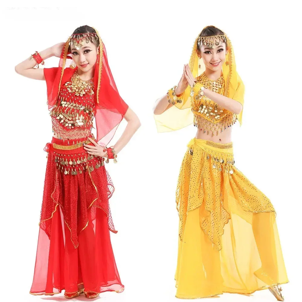 Belly Dance Costumes for Kids Girls Children Belly Dance Skirt Bollywood Dancing Dress Performance Competition Indian Cloth Set
Belly Dance Costumes for Kids Girls Children Belly Dance Skirt Bollywood Dancing Dress Performance Competition Indian Cloth Set