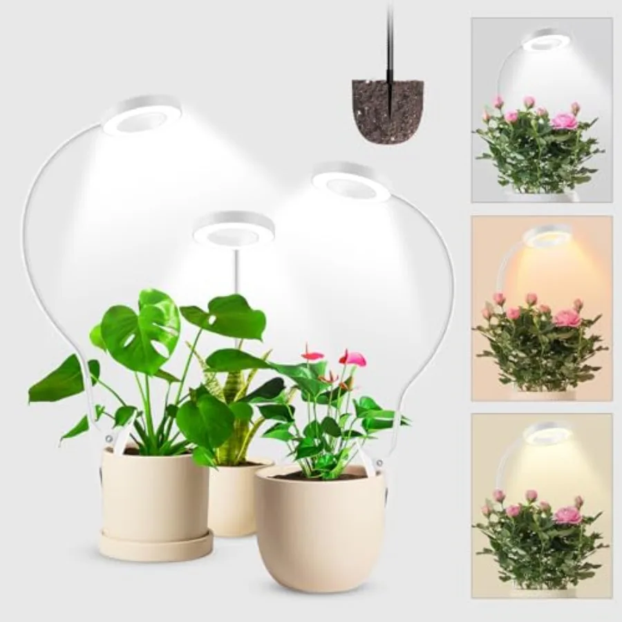 2 in 1 Grow Lights for Indoor Plants 3 Colors Plant Lights for Indoor Growing with 360° Gooseneck 48 LEDs Full Spectrum Plant G
2 in 1 Grow Lights for Indoor Plants 3 Colors Plant Lights for Indoor Growing with 360° Gooseneck 48 LEDs Full Spectrum Plant G