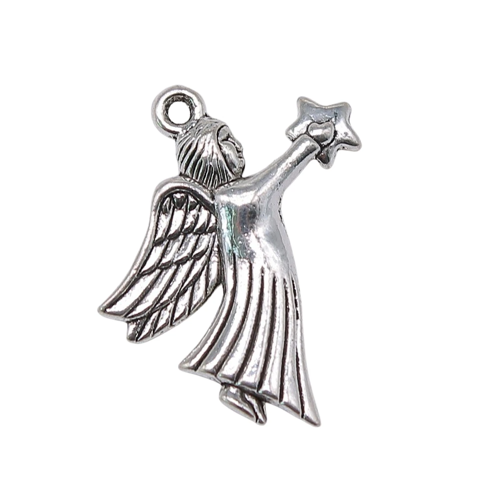 Wholesale 150pcs/bag 24x16mm Angel Charms Wholesale Antique Silver Color Charms Wholesale Jewelry Findings For Jewelry Making
Wholesale 150pcs/bag 24x16mm Angel Charms Wholesale Antique Silver Color Charms Wholesale Jewelry Findings For Jewelry Making