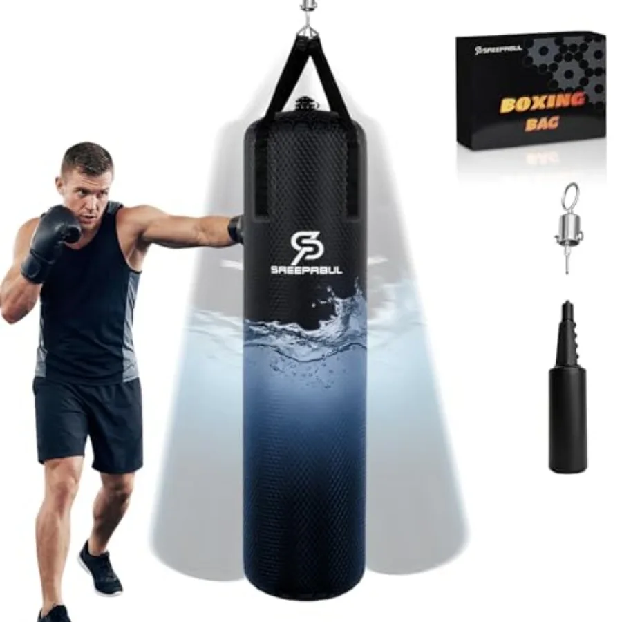 Water Punching Bag 4FT Heavy Bag for Boxing - Adjustable Weight 60 to 120 lbs with Anti-Leak Design Heavy-Duty Aqua Training Ba
Water Punching Bag 4FT Heavy Bag for Boxing - Adjustable Weight 60 to 120 lbs with Anti-Leak Design Heavy-Duty Aqua Training Ba