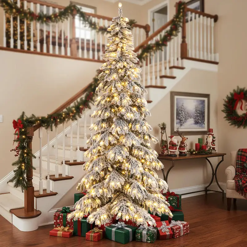 9 Feet Pre-Lit Artificial Xmas Tree Hinged Xmas Tree with Quick Power Connectors
9 Feet Pre-Lit Artificial Xmas Tree Hinged Xmas Tree with Quick Power Connectors