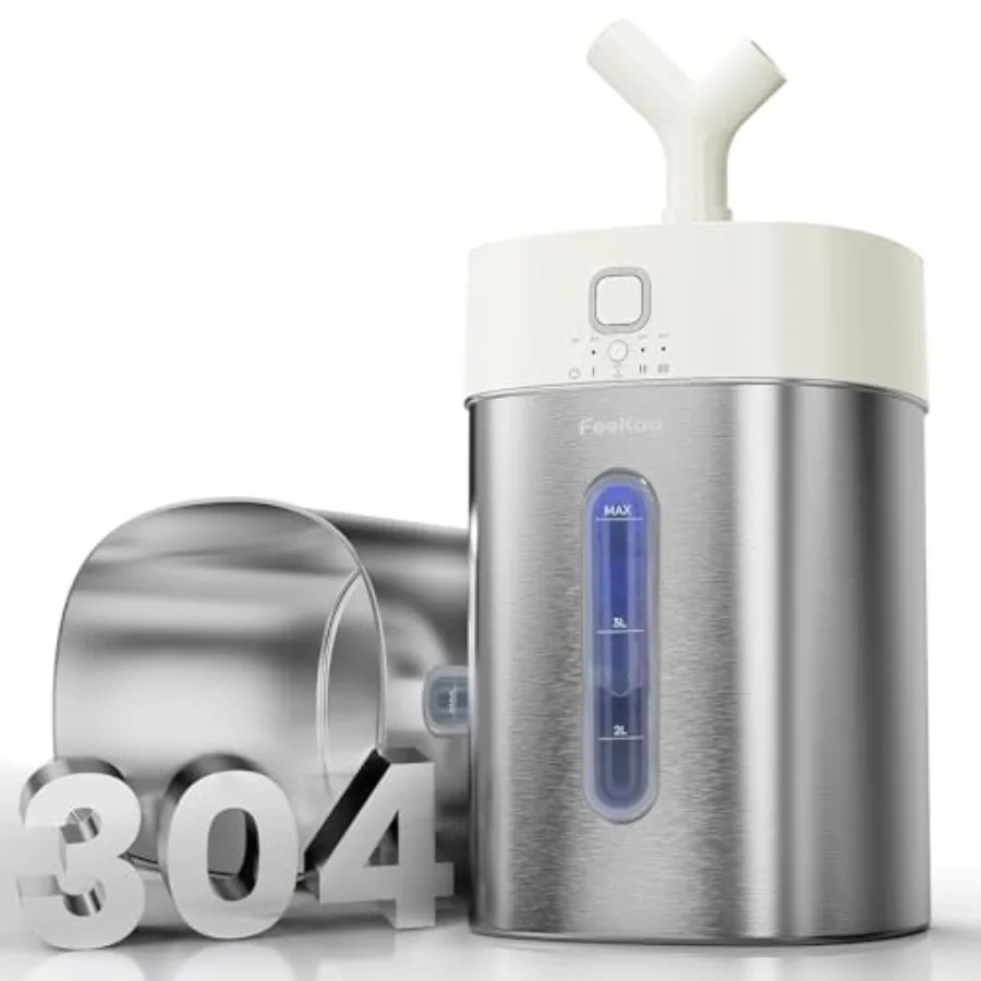 Stainless Steel Humidifier for Bedroom Nursery Office Living Room Plant Use White 4L/1Gal Cool Mist Easy Clean Dishwasher Safe
Stainless Steel Humidifier for Bedroom Nursery Office Living Room Plant Use White 4L/1Gal Cool Mist Easy Clean Dishwasher Safe
