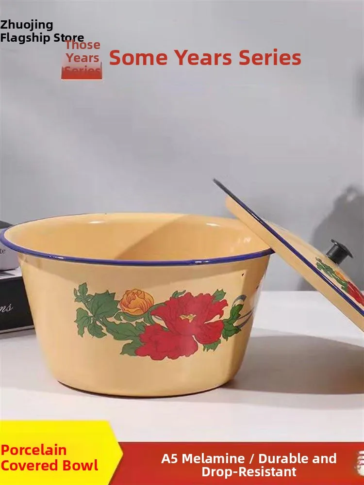 Enameled Pot with Lid Vintage Style Preservation Bowl Hand Washing Bowl Pork Fat Bowl round Shape from Mainland China
Enameled Pot with Lid Vintage Style Preservation Bowl Hand Washing Bowl Pork Fat Bowl round Shape from Mainland China